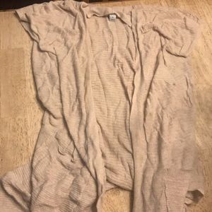 tan cardigan without sleeves